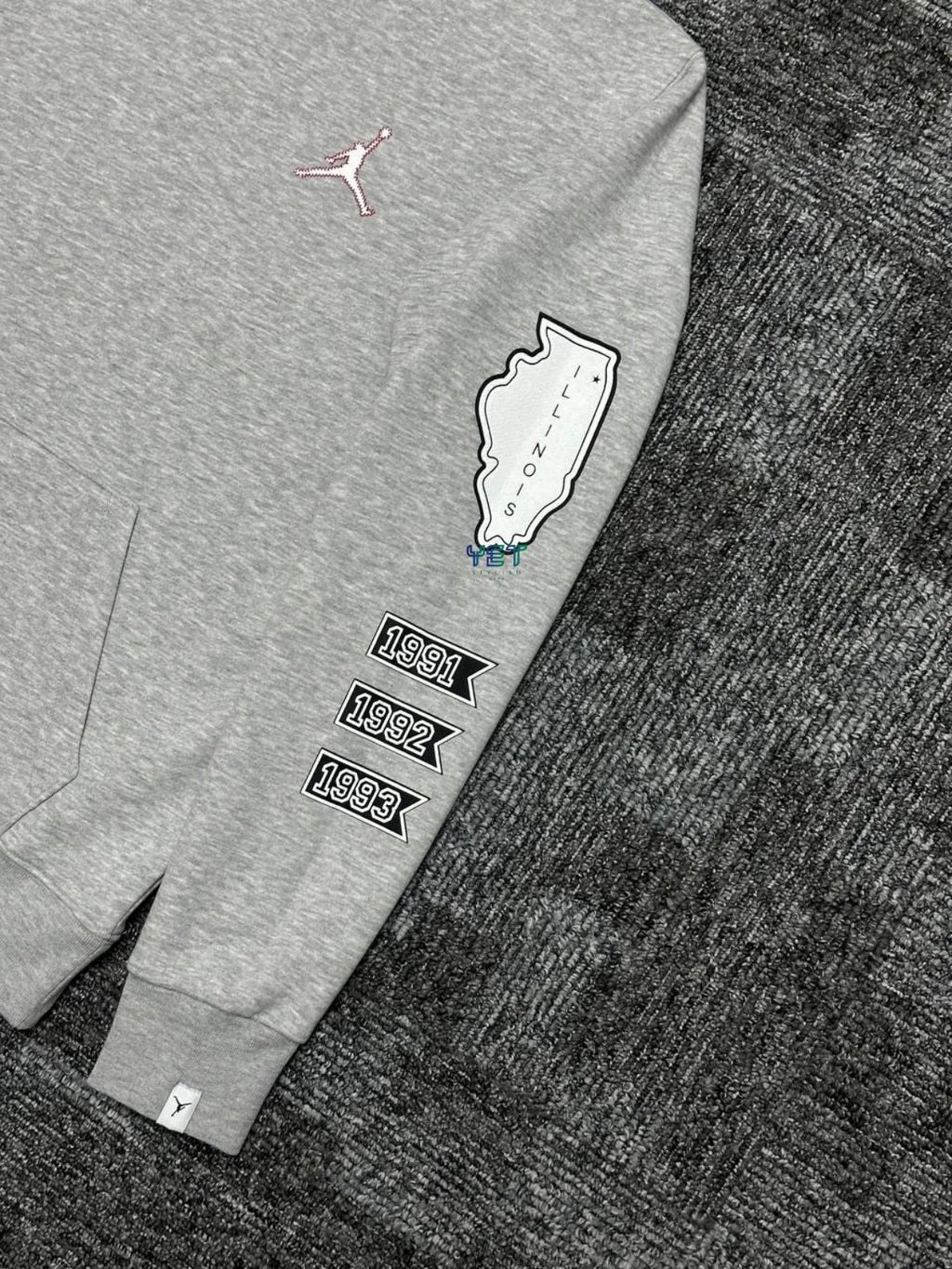 Jrdn Essentials Fleece Hoodie - Gri Melanj