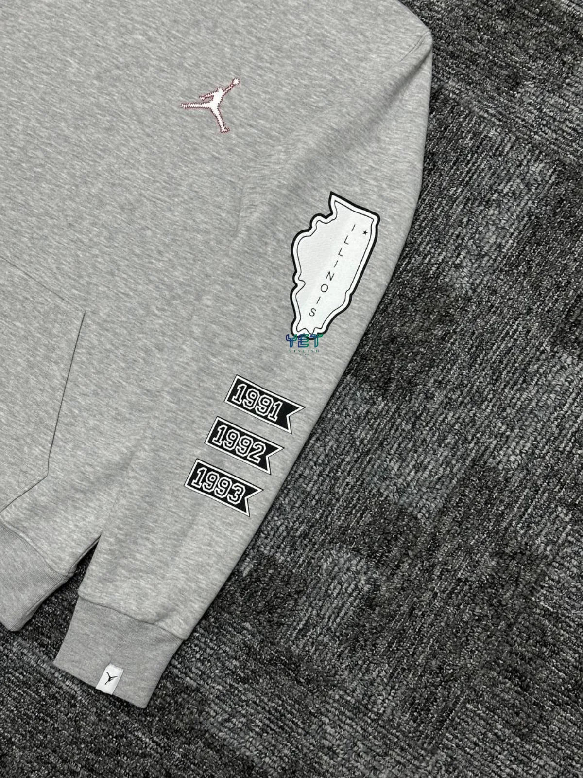 Jrdn Essentials Fleece Hoodie - Gri Melanj