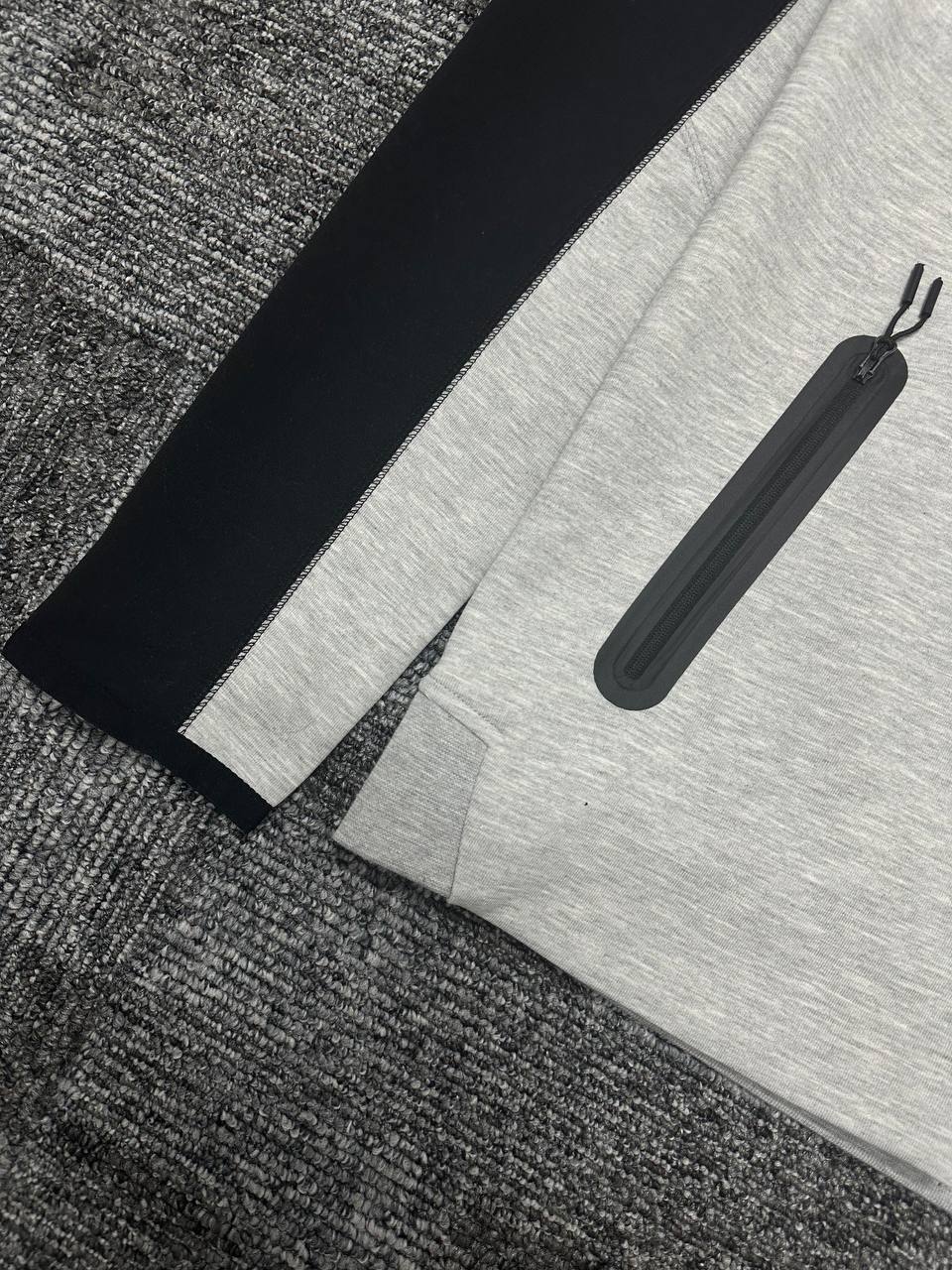 Tech Fleece Windrunner Hırka - Gri Melanj & Siyah