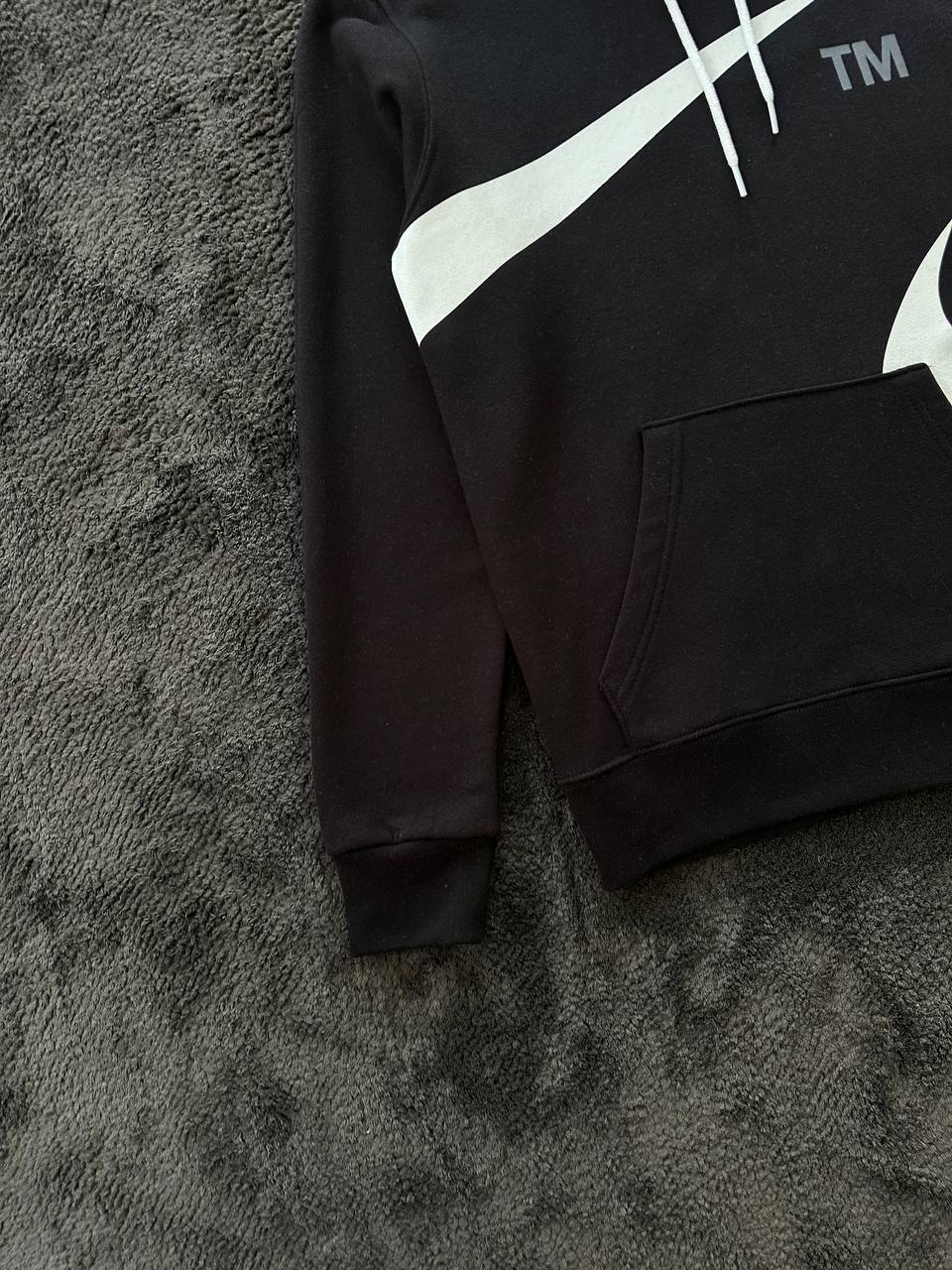 Semi-Brushed Back Hoodie - Siyah