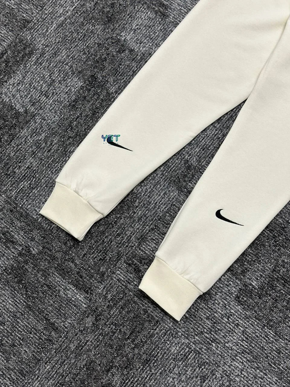 Double Swoosh Eşofman Altı - Ekru Beyaz
