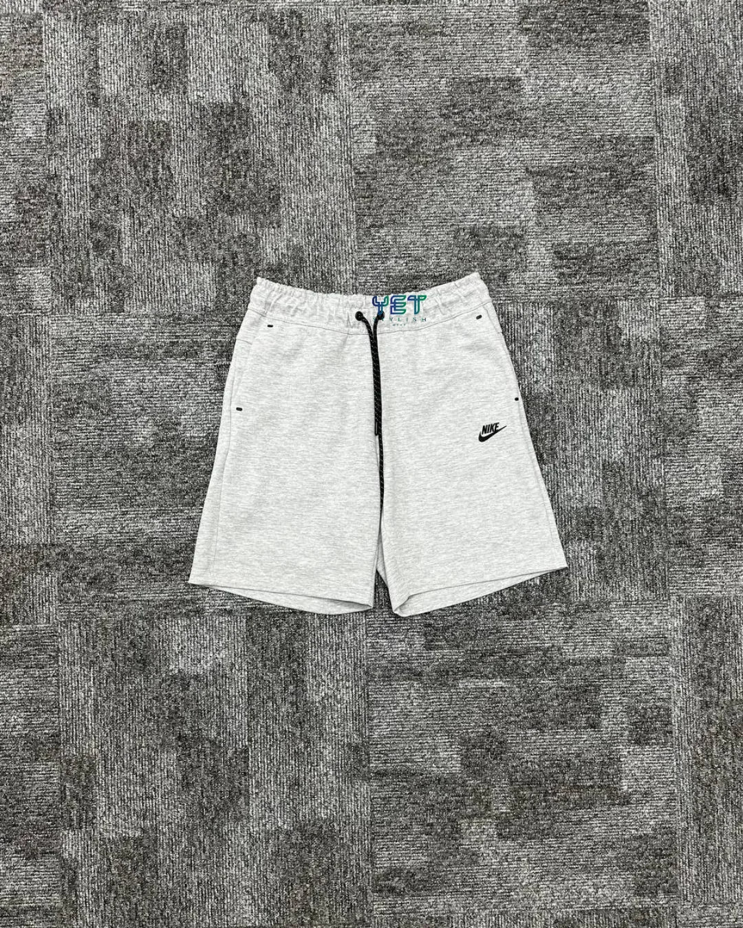 Tech Fleece Şort - Gri Melanj