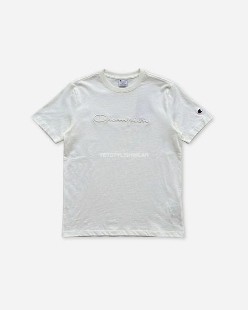 Big Logo Crewneck Tişört - Ekru Beyaz