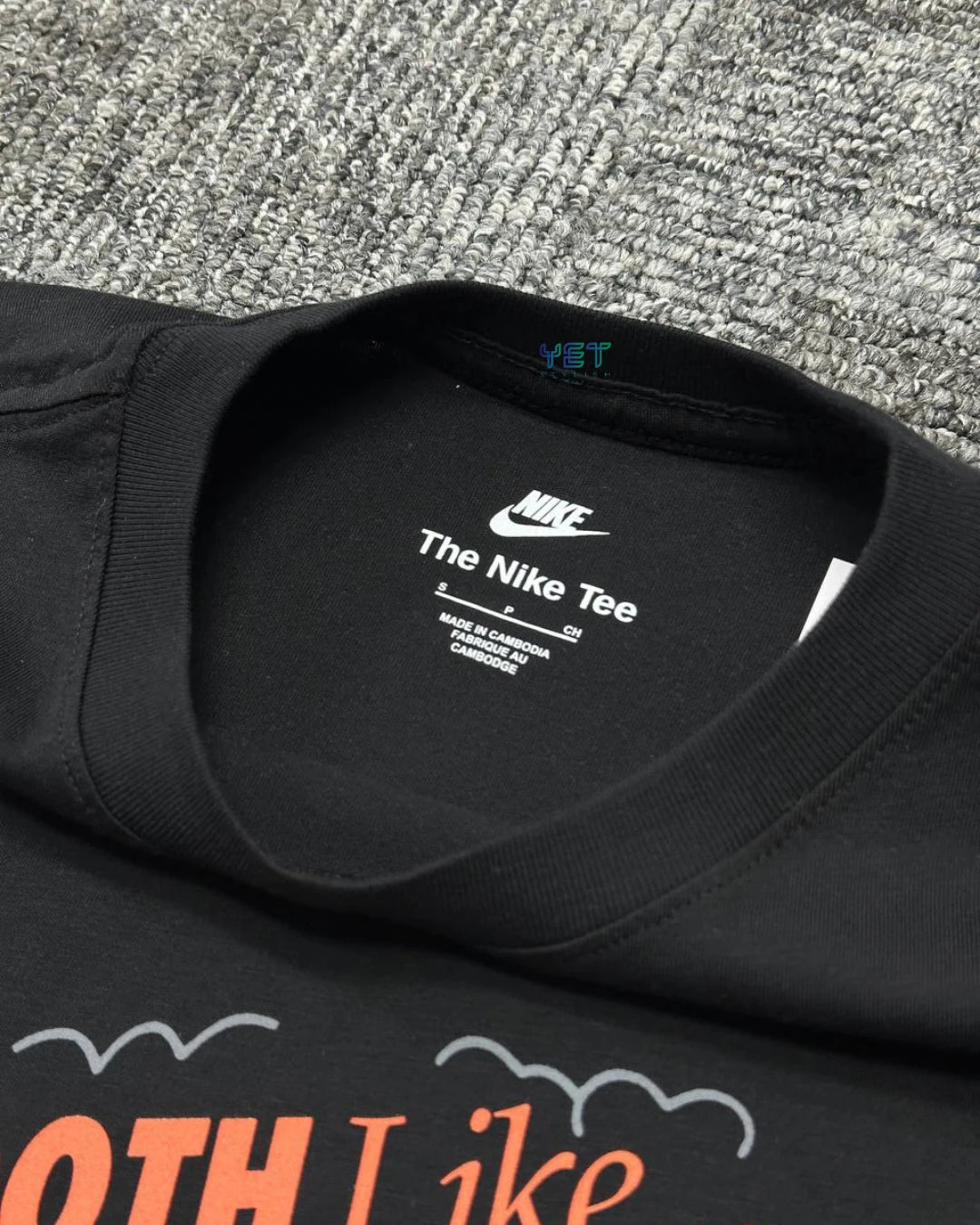 Sportswear "Smooth" Tişört - Siyah