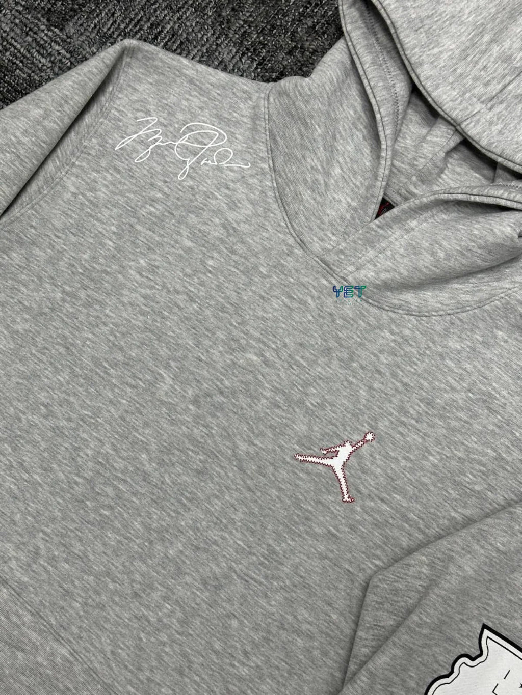 Jrdn Essentials Fleece Hoodie - Gri Melanj