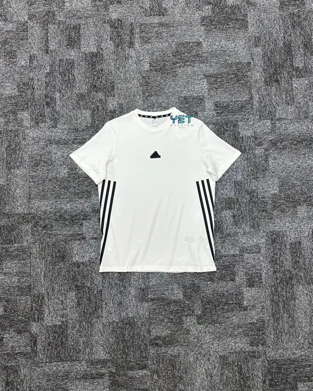 Future Icons 3-Stripes Tişört - Ekru Beyaz