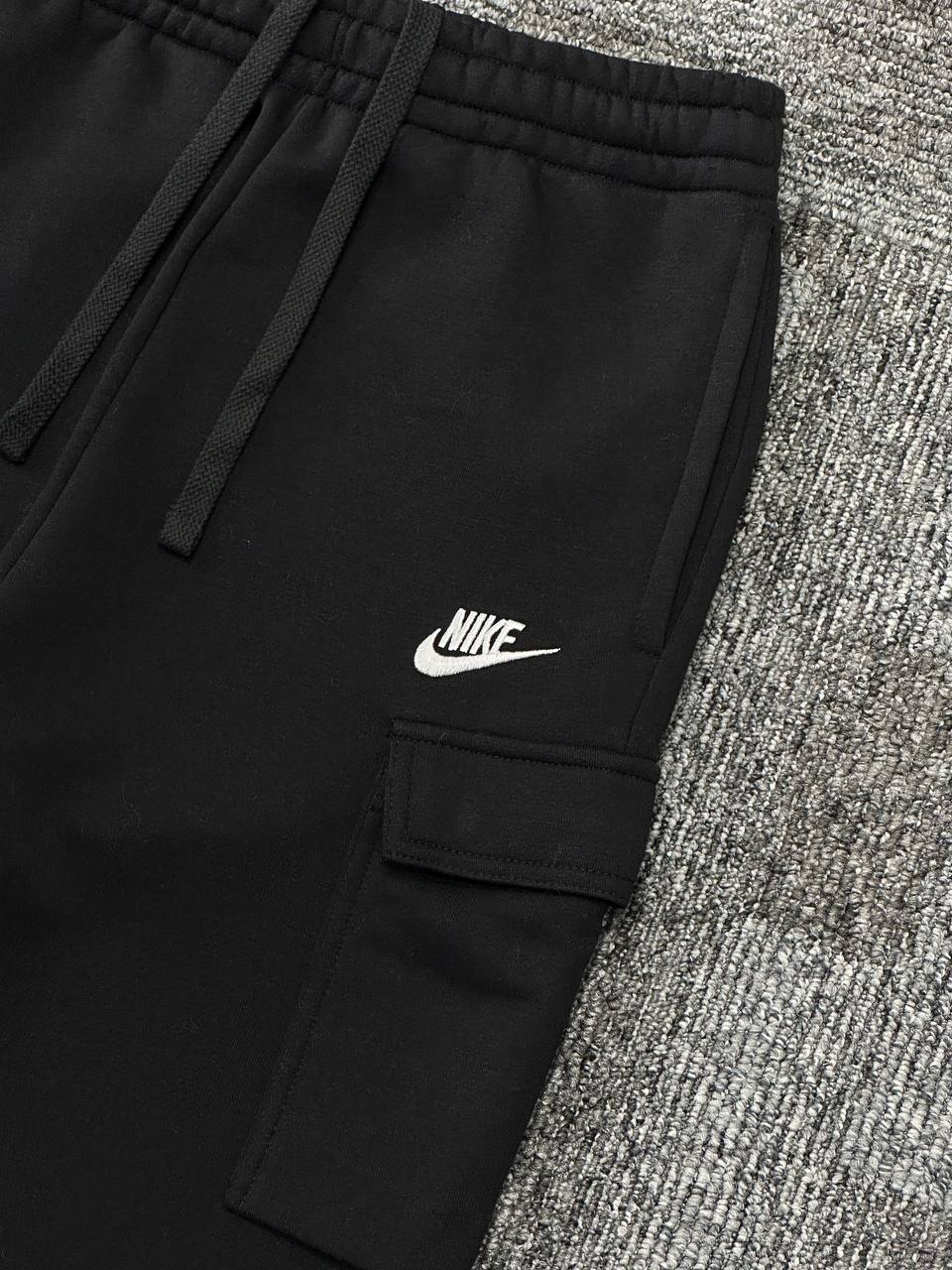 Club Fleece Cargo Eşofman Altı - Siyah