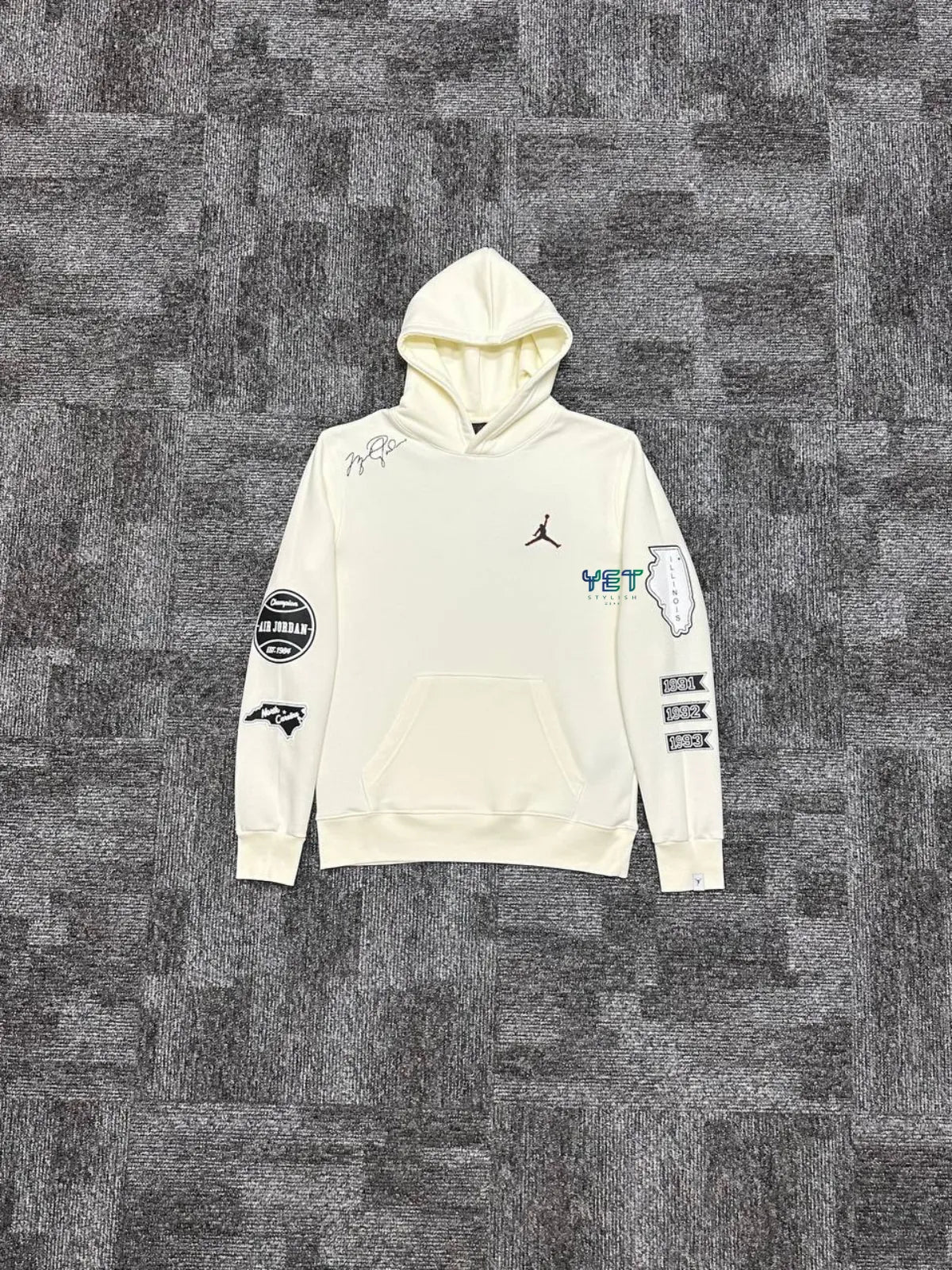 Jrdn Essentials Fleece Hoodie - Ekru Beyaz
