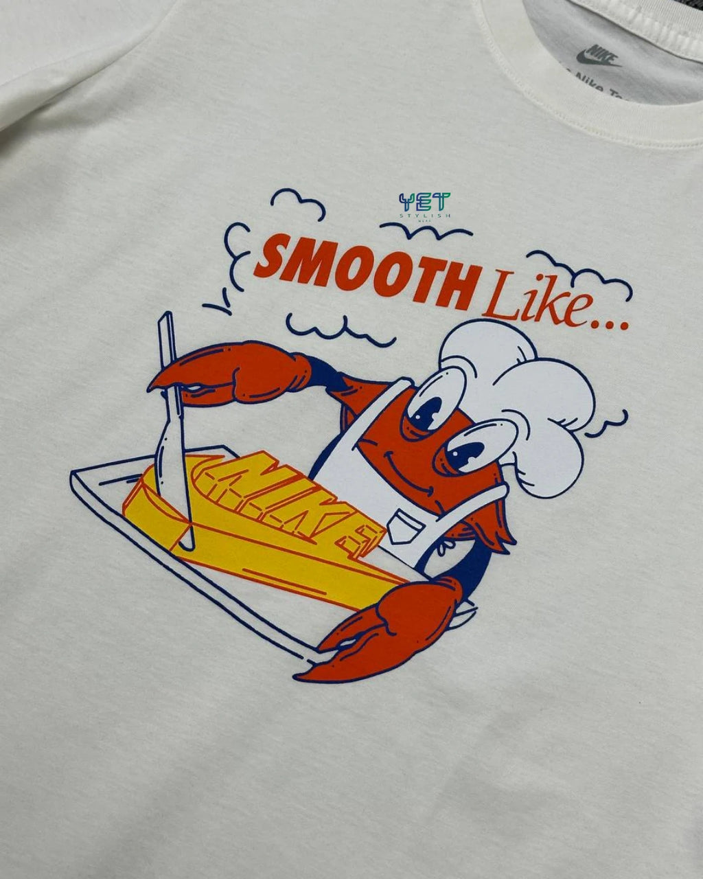 Sportswear "Smooth" Tişört - Ekru Beyaz