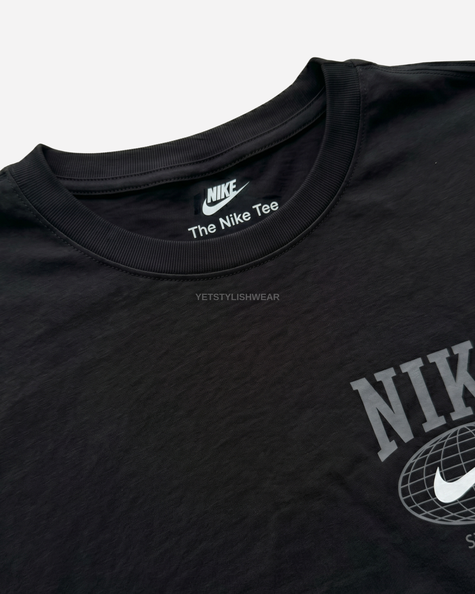 Swoosh Graphic Backprint Tişört- Siyah