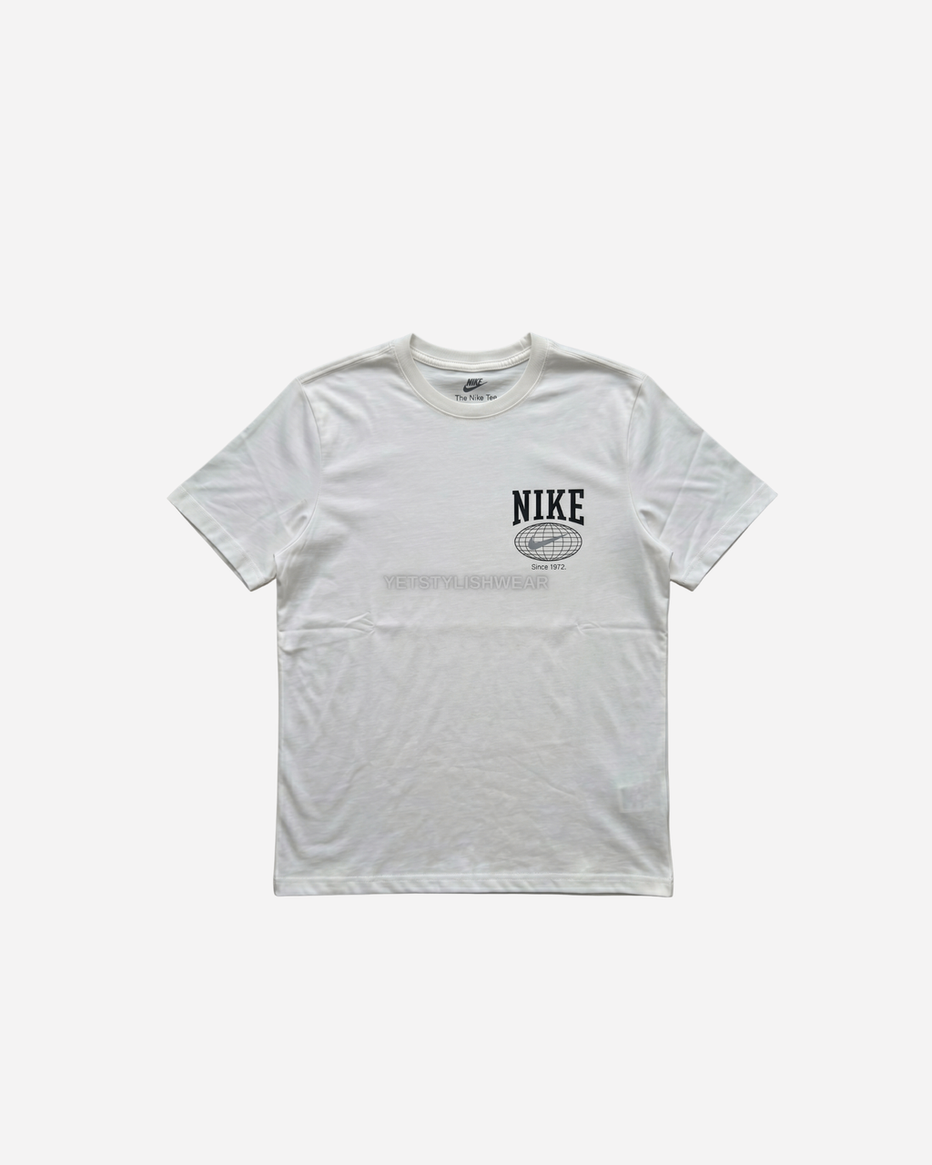 Swoosh Graphic Backprint Tişört- Ekru Beyaz
