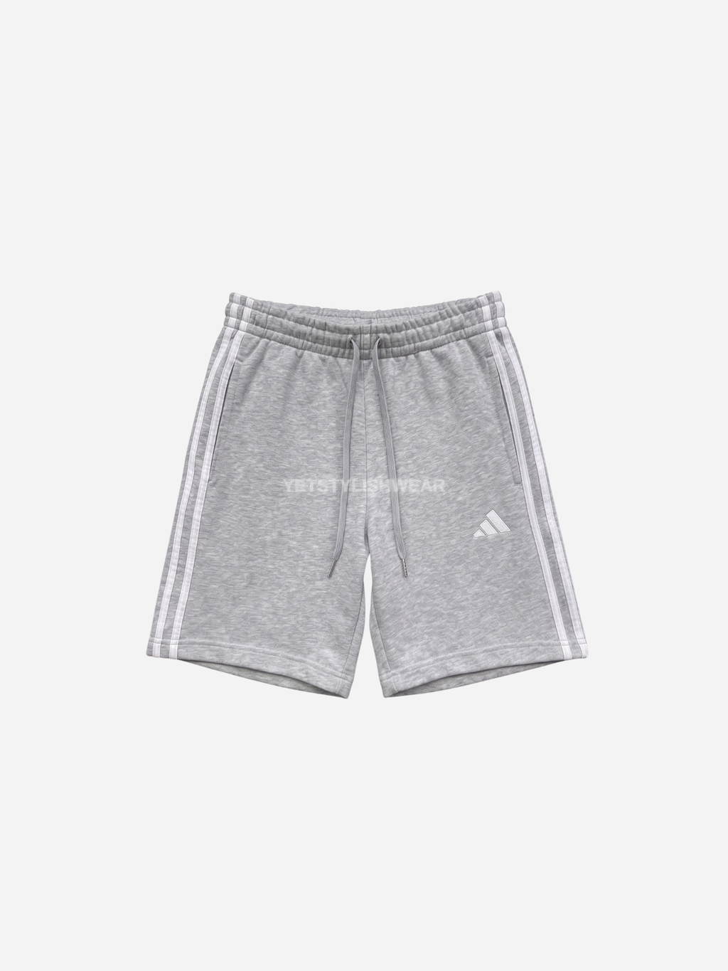 Essential Base 3-Stripes Şort - Gri Melanj